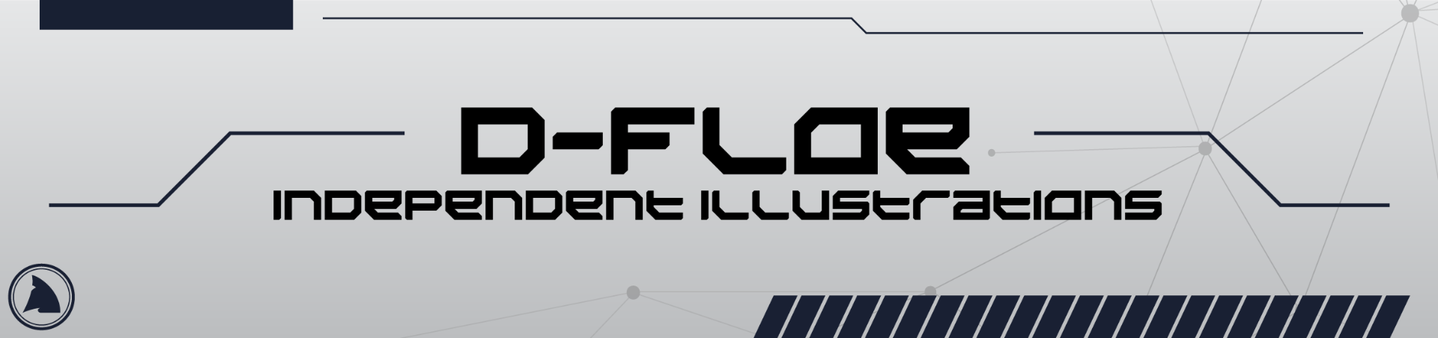 Logo for d-floe with the subtitle of 'Independent Illustrations'